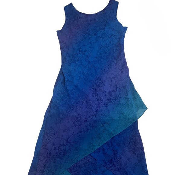 Ultra Dress Collection Unique Blue Ombre Maxi Flowing Fairy Ocean Dress Size 8 - Picture 3 of 9
